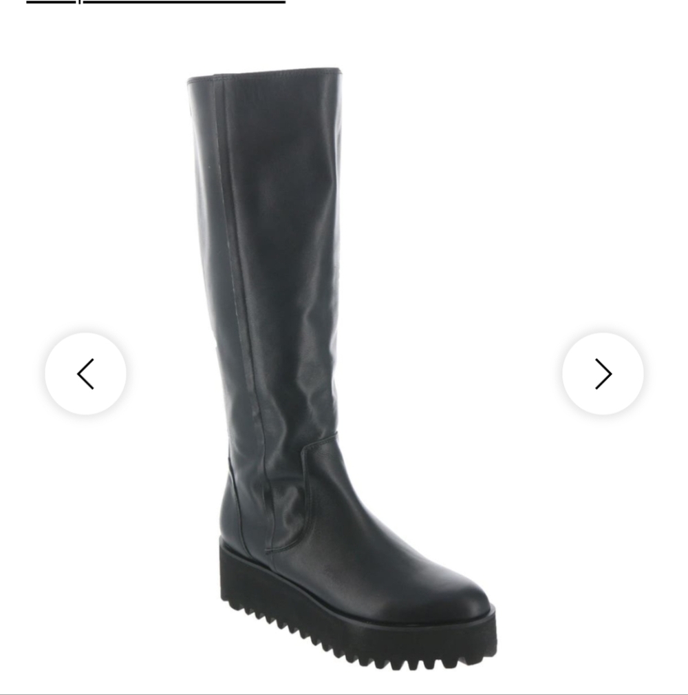 ALL BLACK Hi Stretch Flatform Boot Size 39